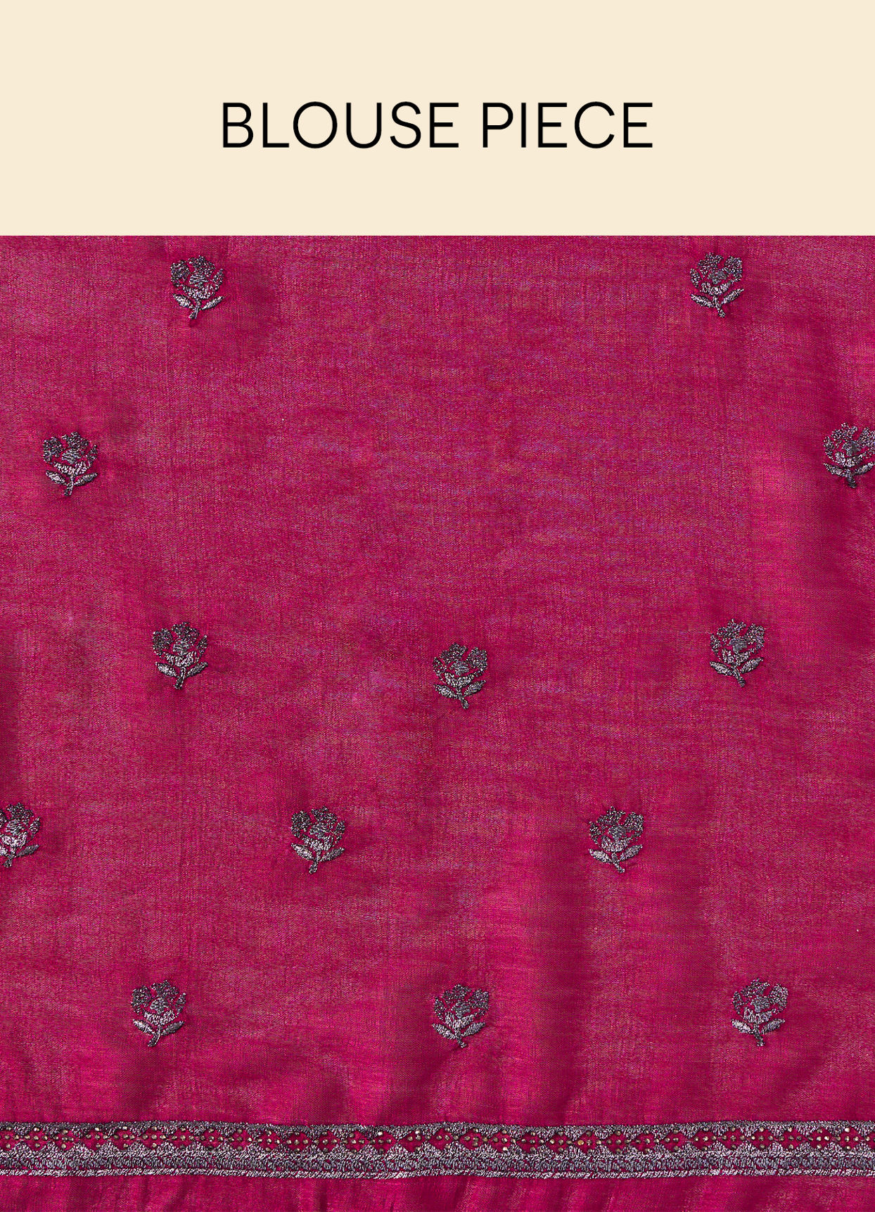 Rouge Red Stone Work Saree with Floral Patterns image number 5